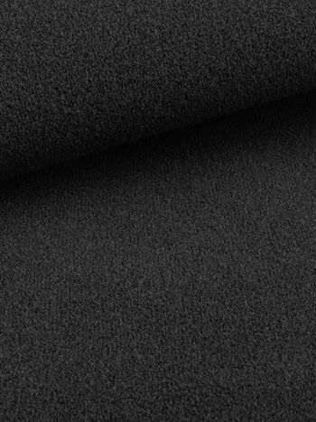 Velours-Gewebe für Klettband, Polyamid, steif, 230g/qm, Kleinmenge, schwarz