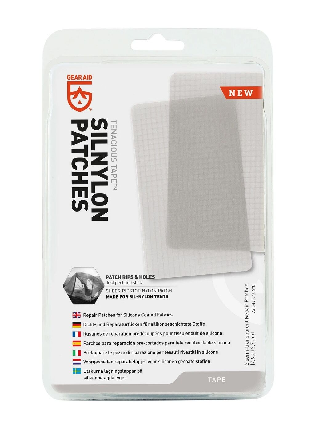 Gear Aid Tenacious Tape Silnylon Reparaturflicken - 2 Flicken