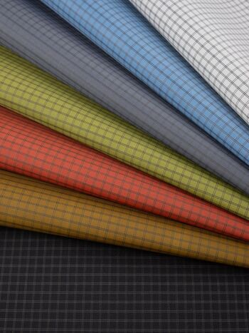 UltraGrid™ 210den recycled Nylon with black UHMW-PE ripstop, 132g/sqm