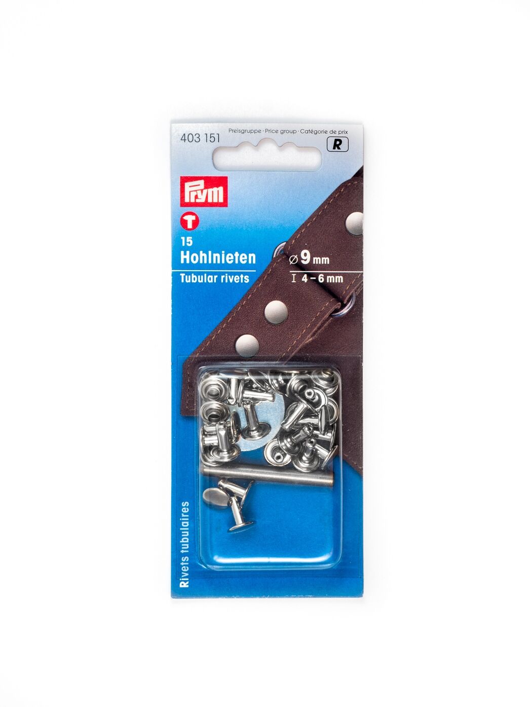 Hohlnieten f. 4-6mm Materialstärke, Prym 403151