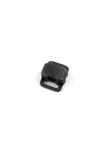 Cord Lock, flat, for 2 cords, with double webbing attachment