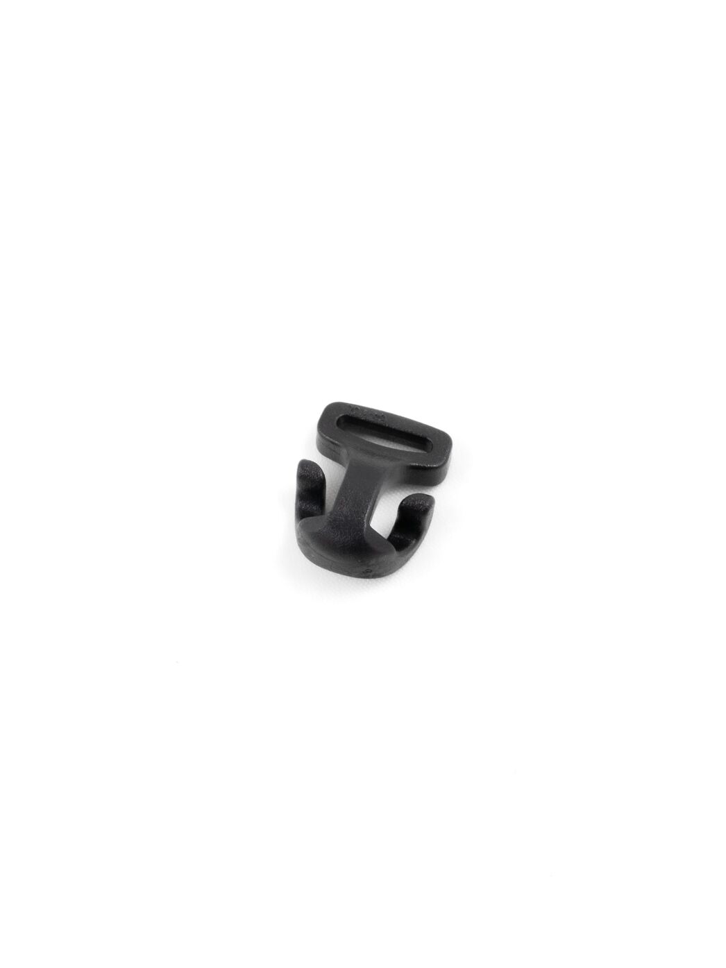 Cord hook, with double hook, with attachment for 10mm webbing, Arrow Hook
