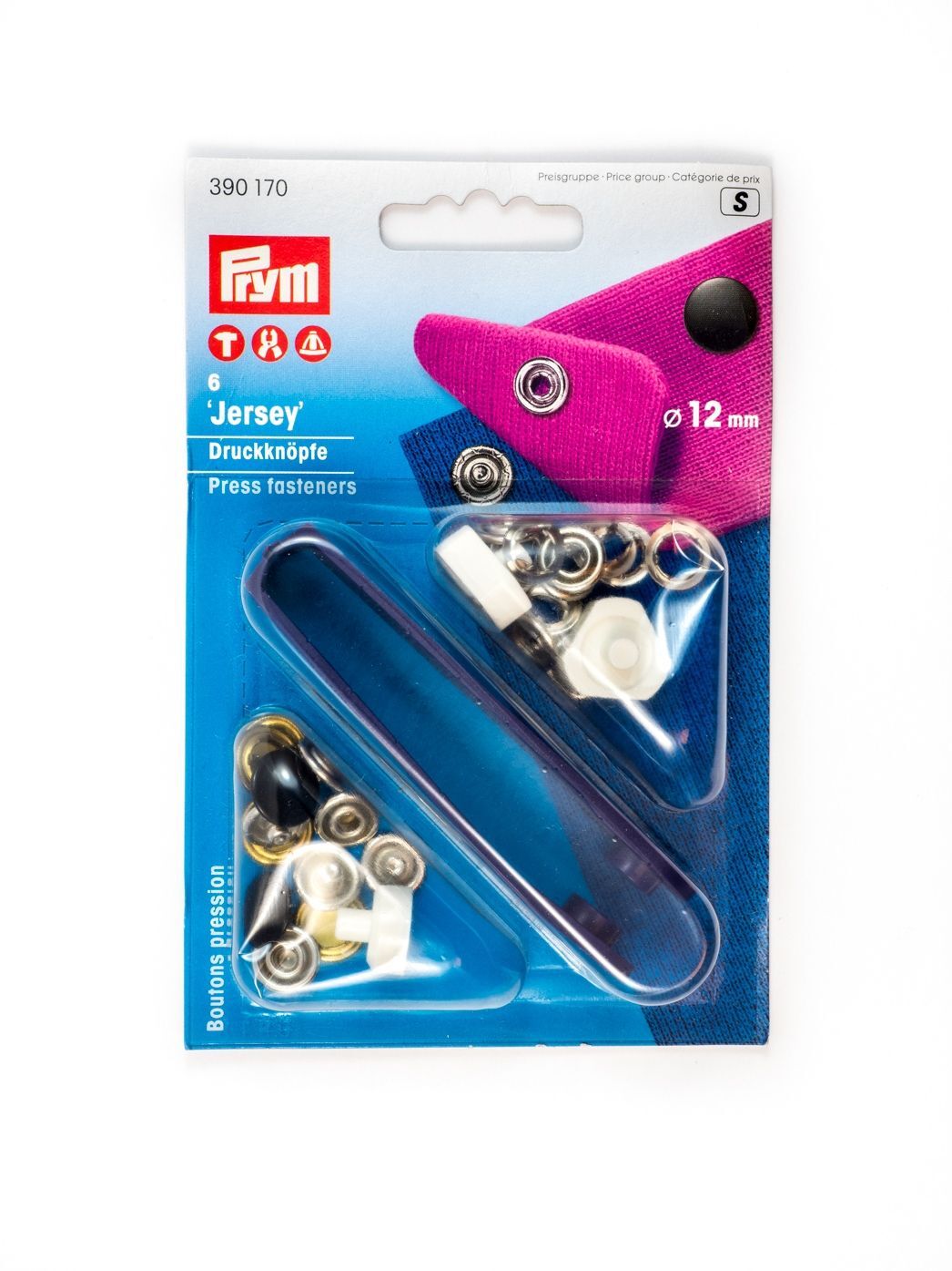 Druckknöpfe Jersey, 12mm, Prym 390170