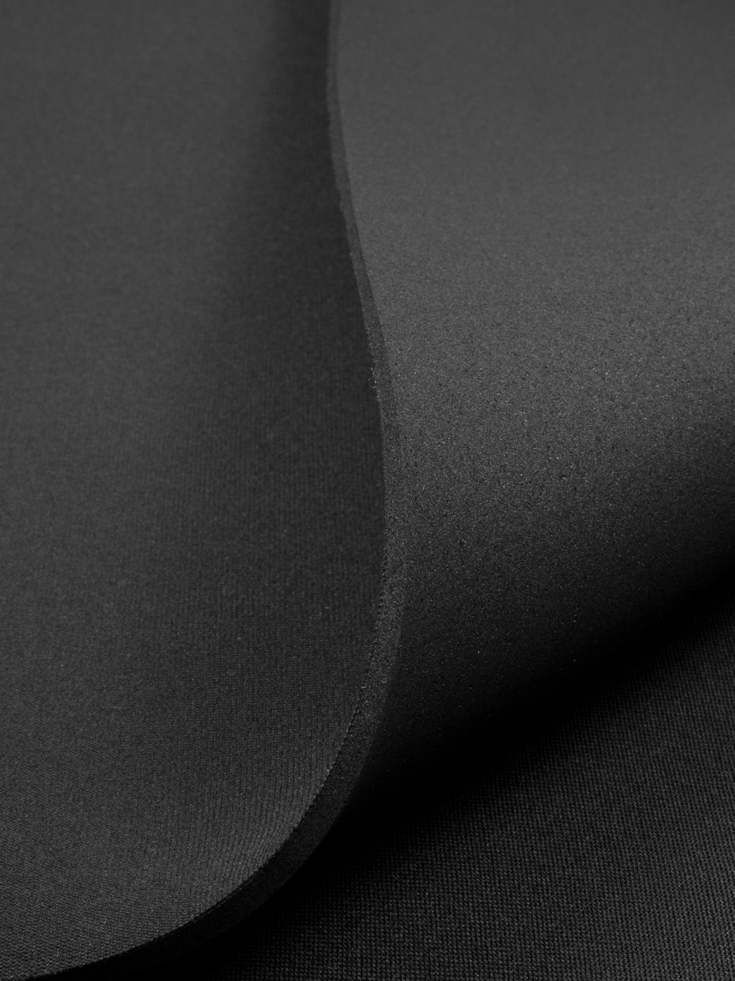 Neoprene, Jersey on one side/open cell 3mm, black/black