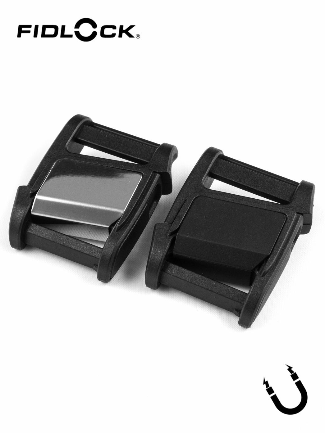 SLIDER 25 SHIELD | magnetische Steckschnalle mit Cover, zum eins. Verstellen, 25mm