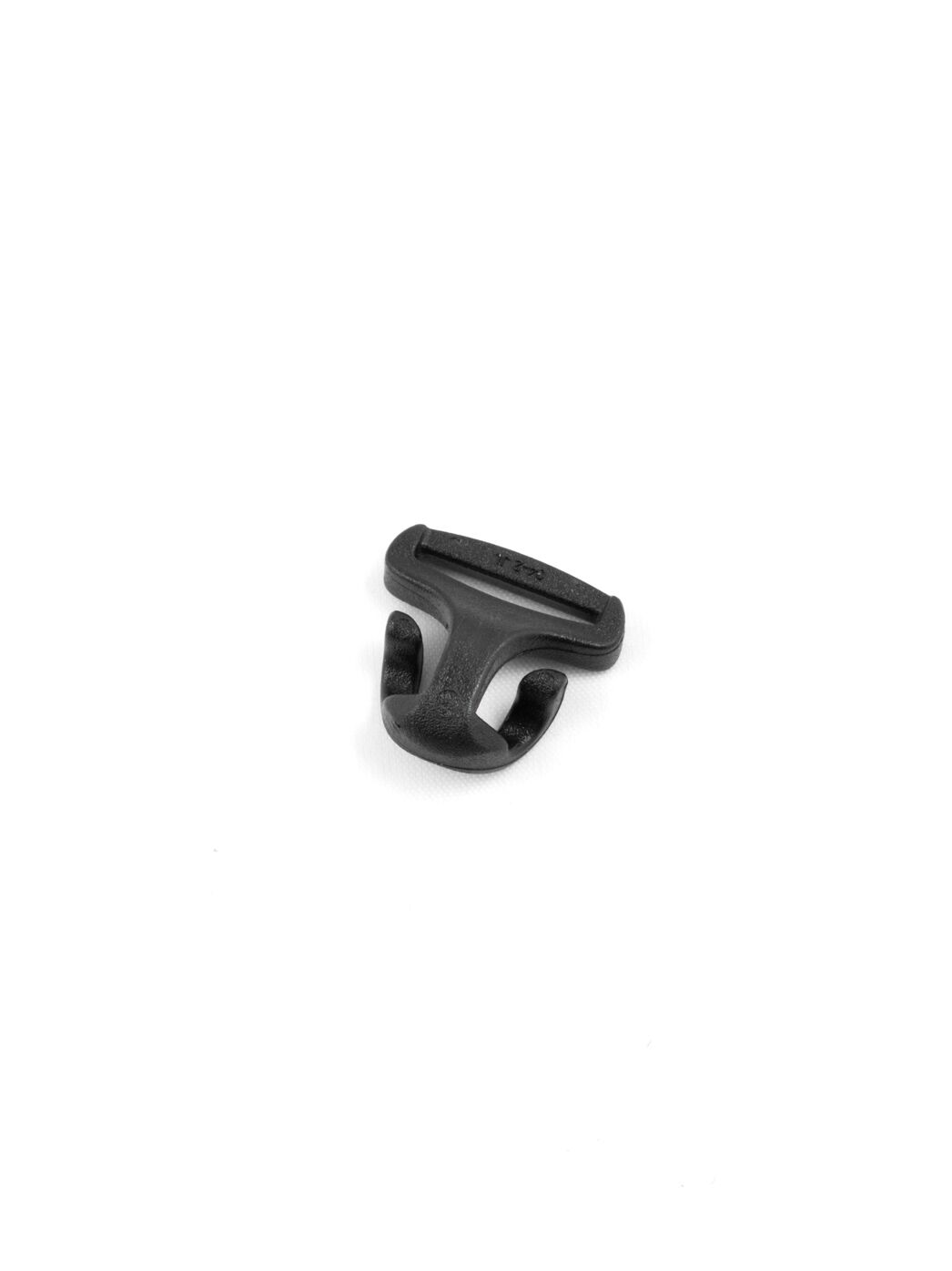 Cord hook, with double hook, with attachment for 15mm webbing, Arrow Hook