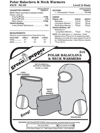 Polar balaclava, pattern GP 515