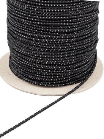 Elastische Kordel mit Reflexfäden, rund, 3mm, starker Zug