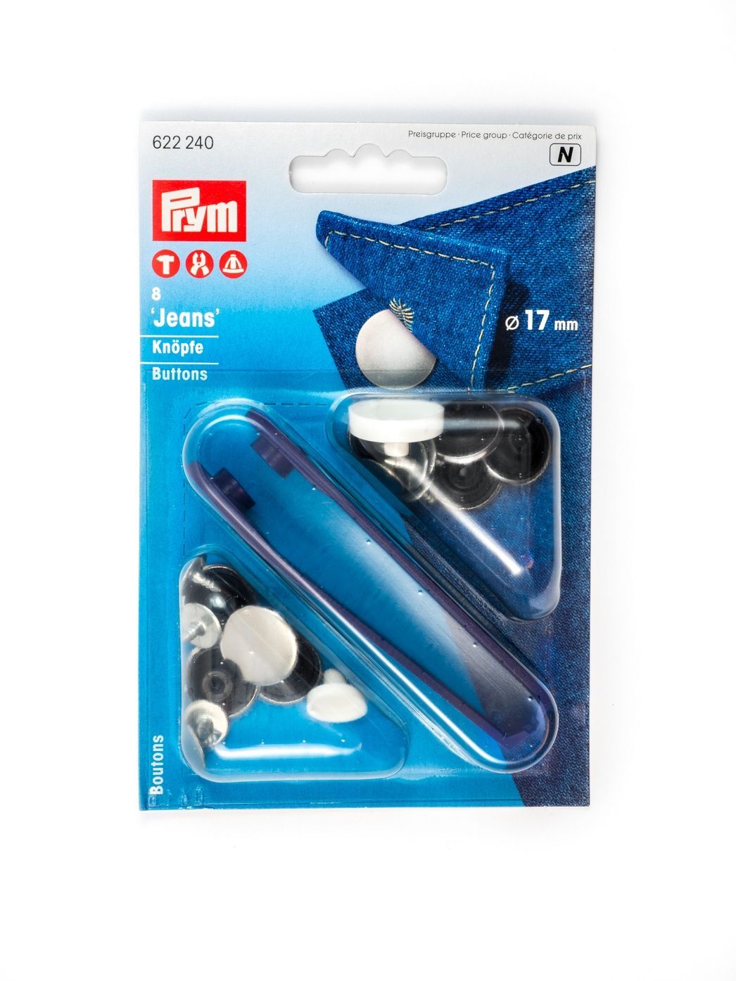 Hosen-Knöpfe, 17mm von Prym 622240