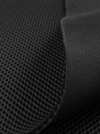 3D-Netzgewebe, 3mm, COOLMAX, elastisch, 330g/qm, schwarz