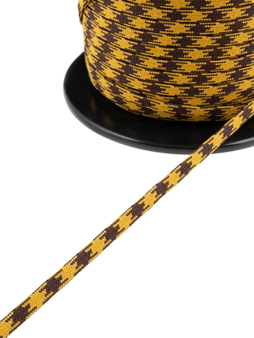 Shoelace-cord, flat, soft, polyester, 7mm
