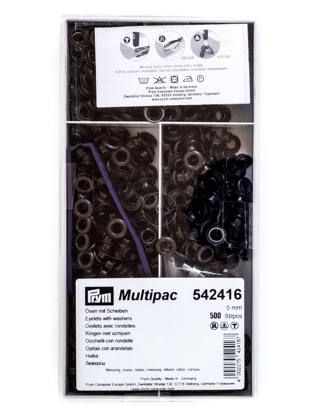 Ösen mit Scheiben, 5mm, 500er Multipack, Prym