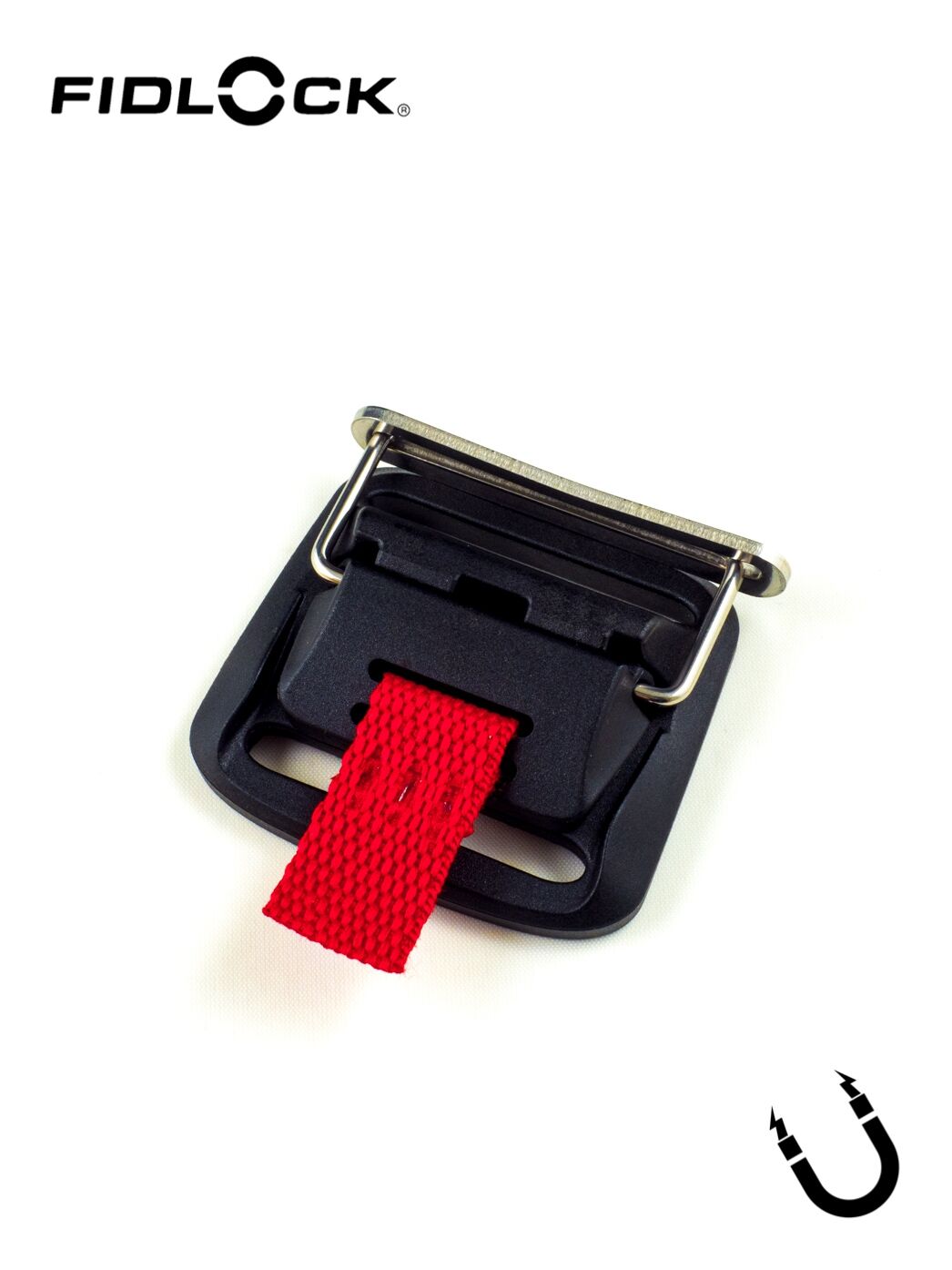 HOOK 40 ADJUSTER | magn. Schnalle, beids. Gurtschlitze, Längenverstellung, 40mm
