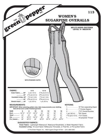Sugarpine Overalls, GP113