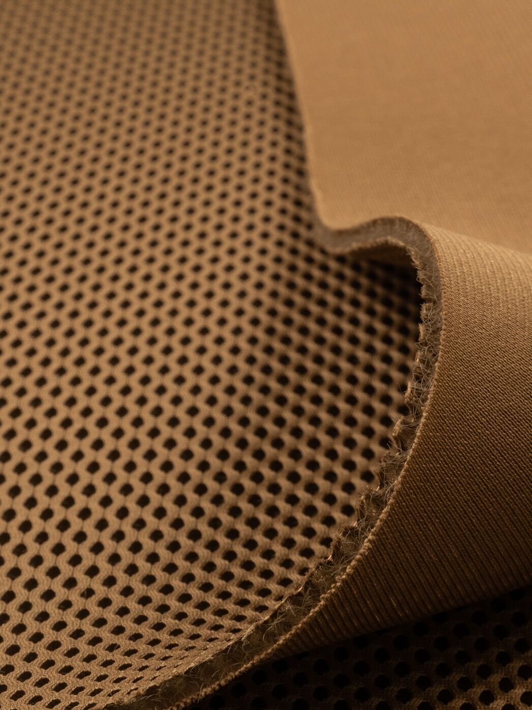 3D Mesh, 3mm, COOLMAX, elastic, 330g/sqm, small piece, coyote