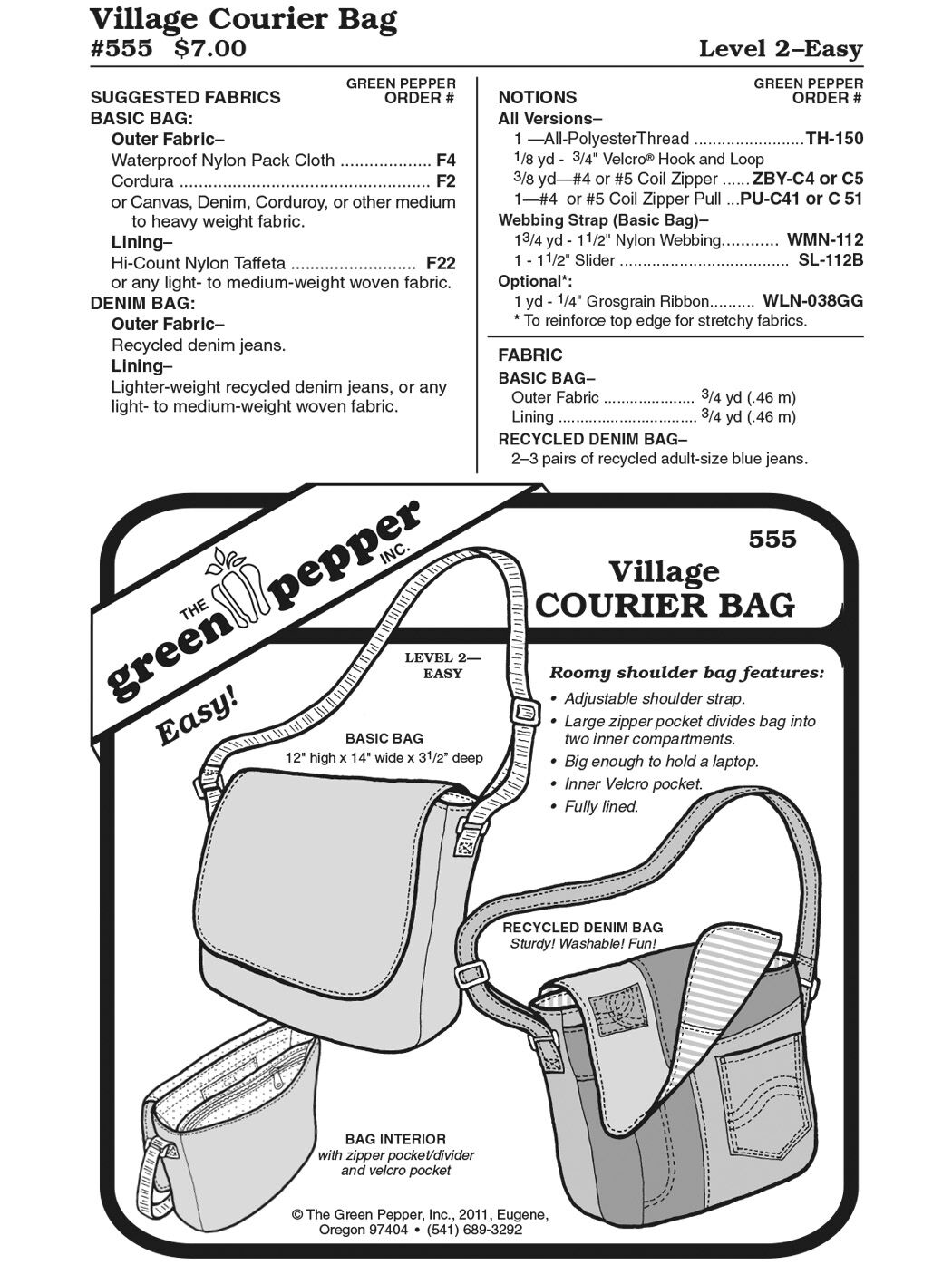 Village Courier Bag, GP555