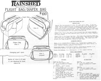 Flight Bag/Wickeltasche/Reisetasche Schnittmuster RS100
