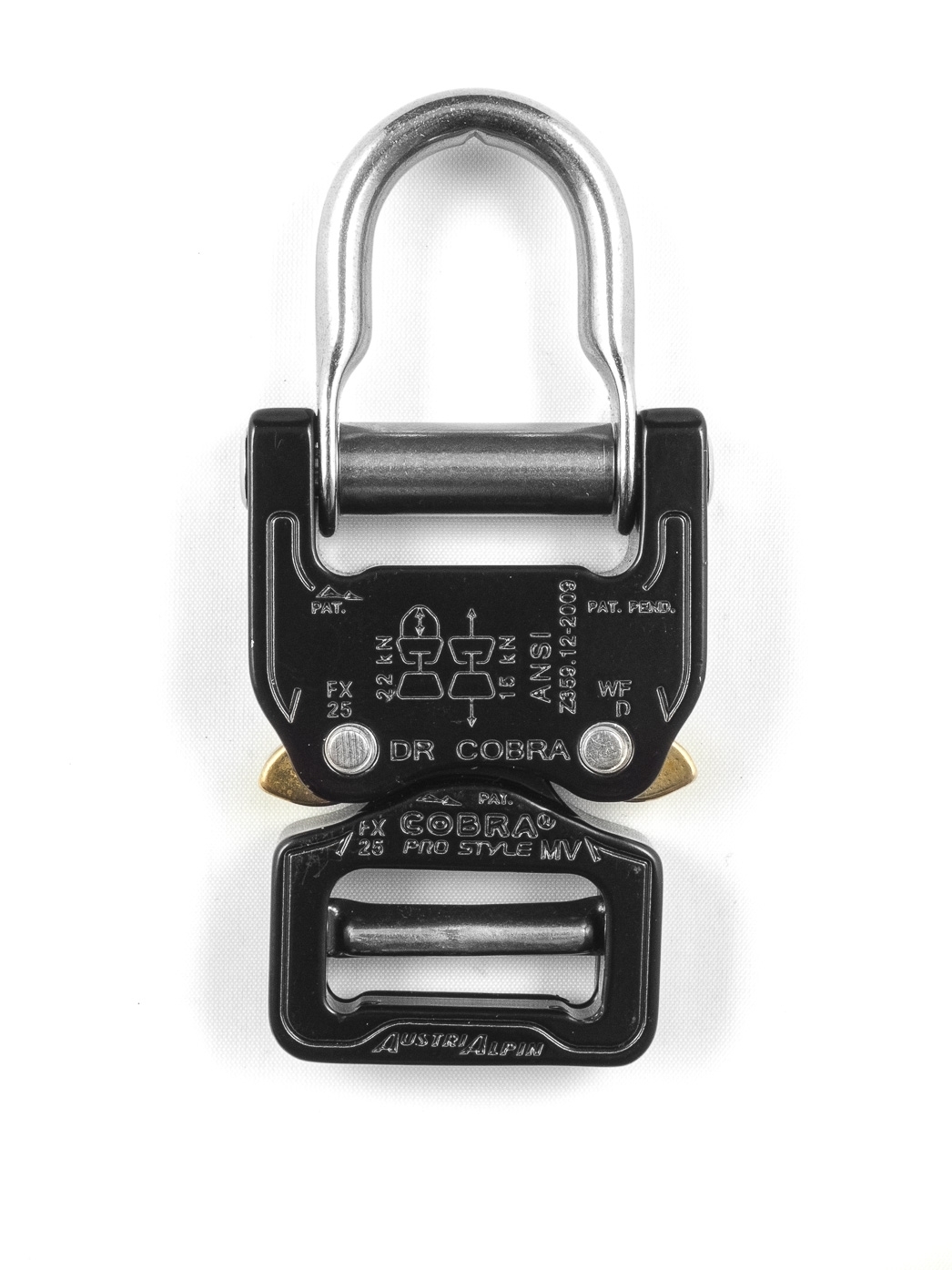 D-RING-COBRA-PRO-STYLE-18-KN-Blitzverschluss-zum-einseitigen-Faedeln-25mm-CNC-7075-Alu