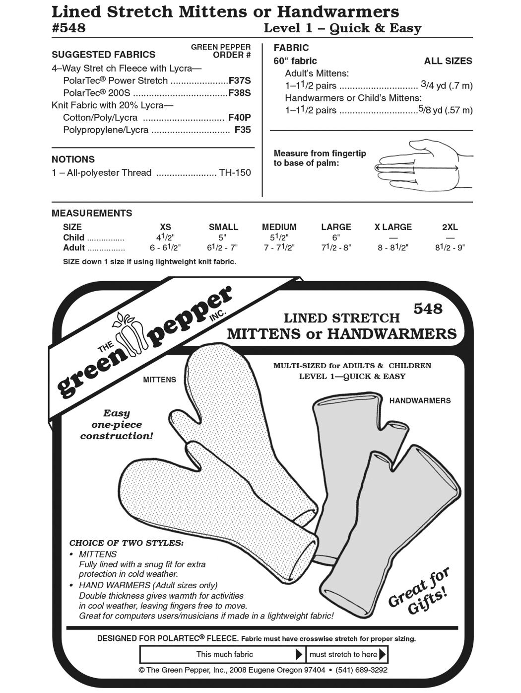 Handstulpen und Fäustlinge für Erwachsene und Kinder, GP548