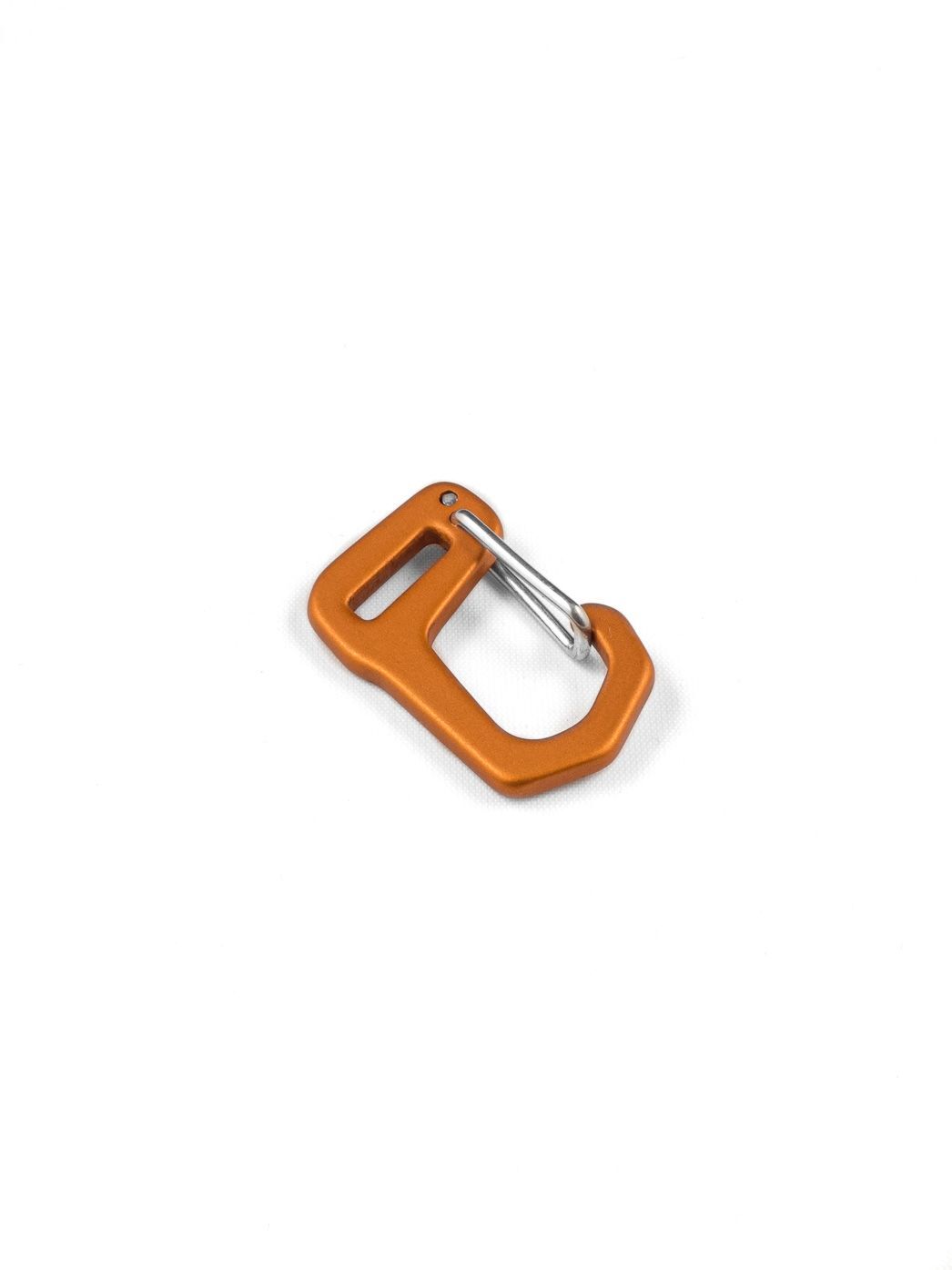 Karabinerhaken mit Gurtbefestigung, Aluminium eloxiert, 10mm