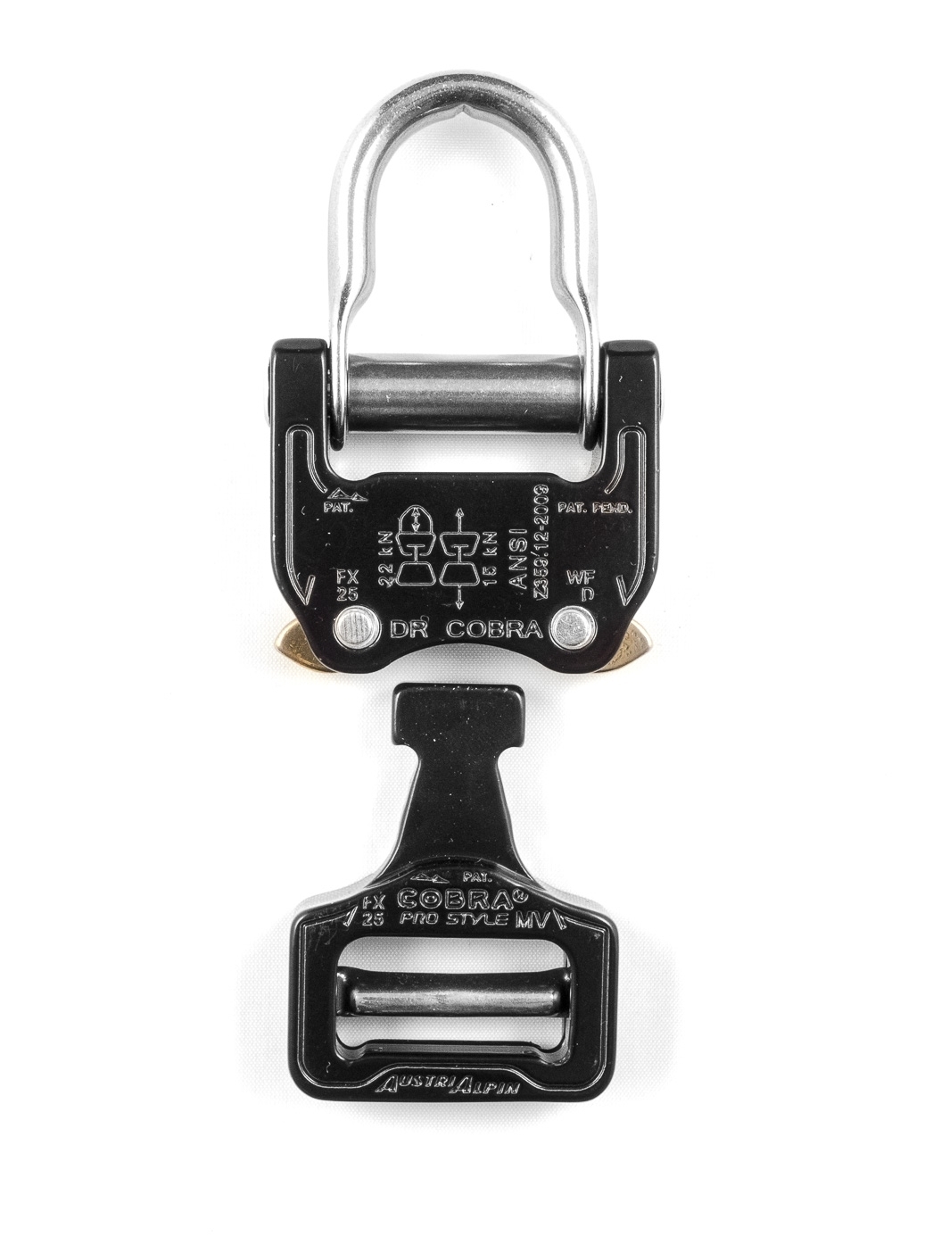 D-RING-COBRA-PRO-STYLE-18-KN-Blitzverschluss-zum-einseitigen-Faedeln-25mm-CNC-7075-Alu