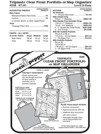 Tripmate Clear Front Map Organizer, GP538