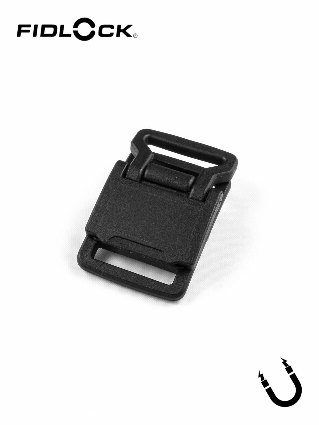 HOOK 20 FLAT ADJUSTER | magnetische Klappschnalle, flach, beids. Gurtschlitze, 20mm