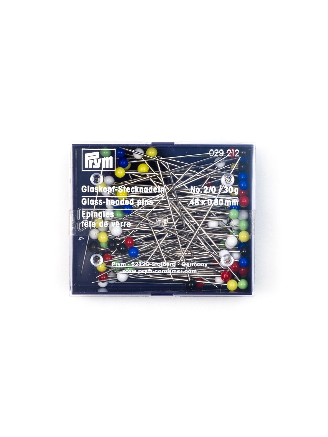 Glass-headed pin, big, 30g, Prym 029212
