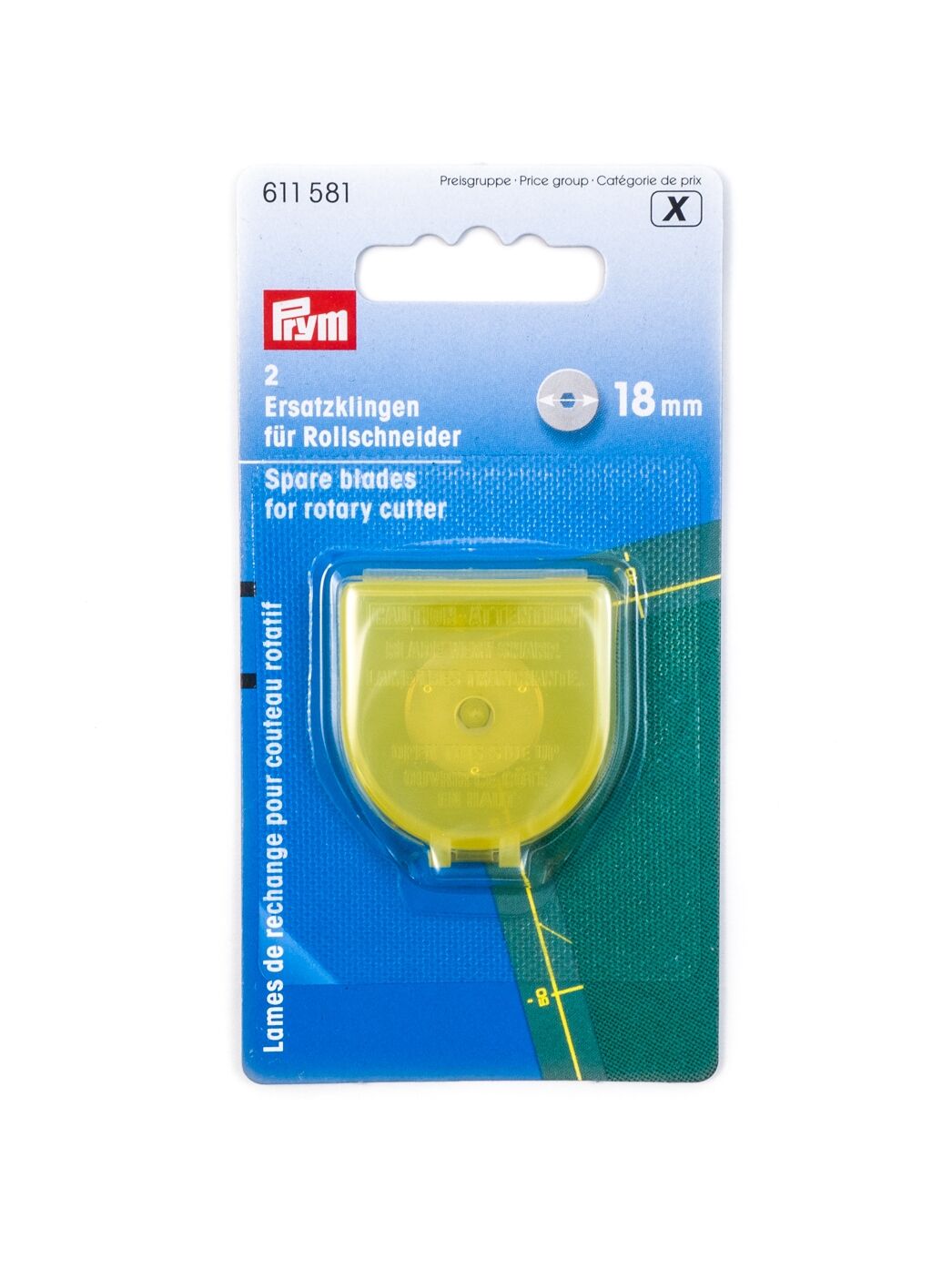Rollschneider Super Mini, 18mm, Ersatzklingen von Prym/Olfa 6115
