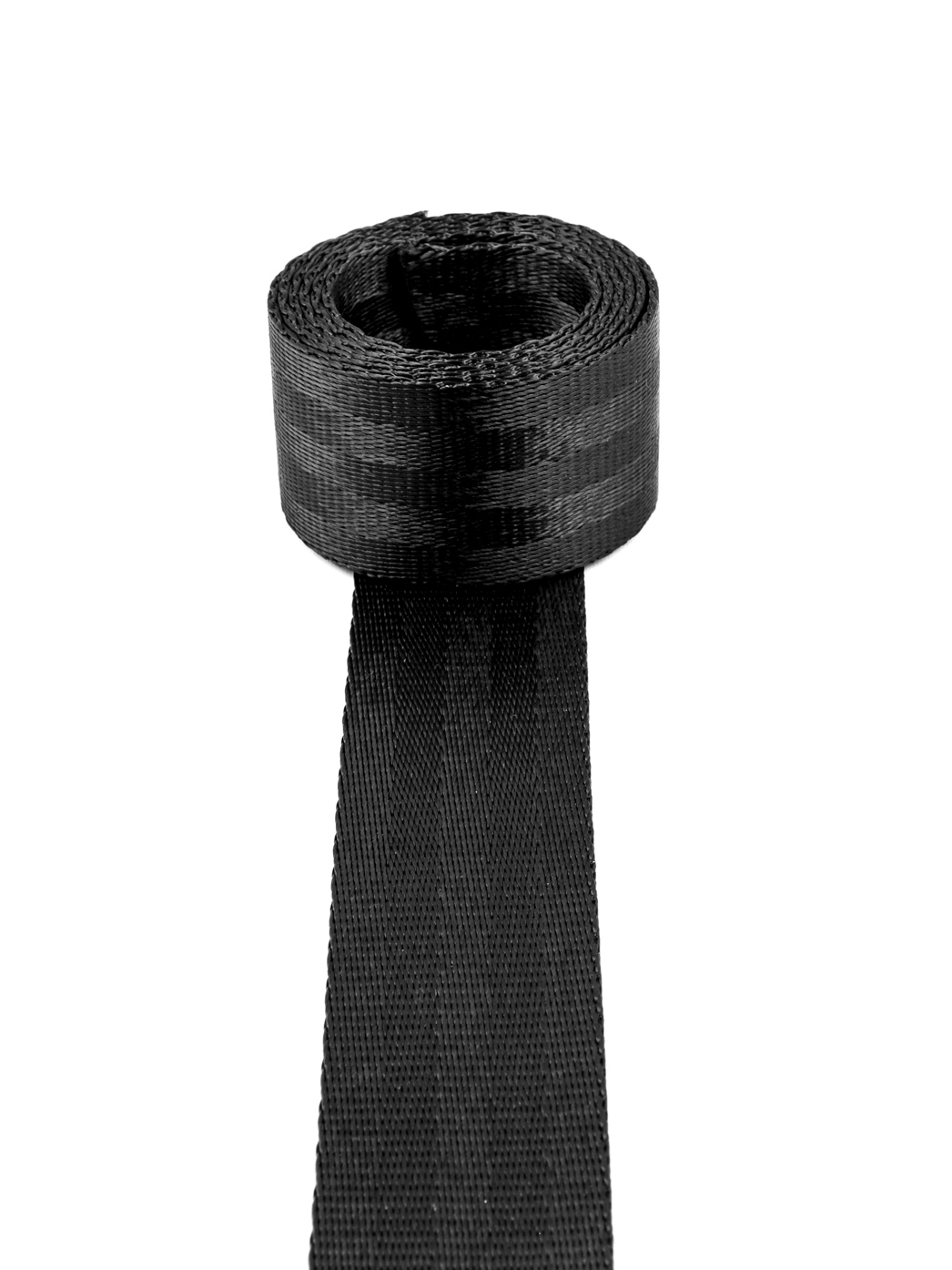 Safety belt webbing, polyester, 30mm in black | extremtextil