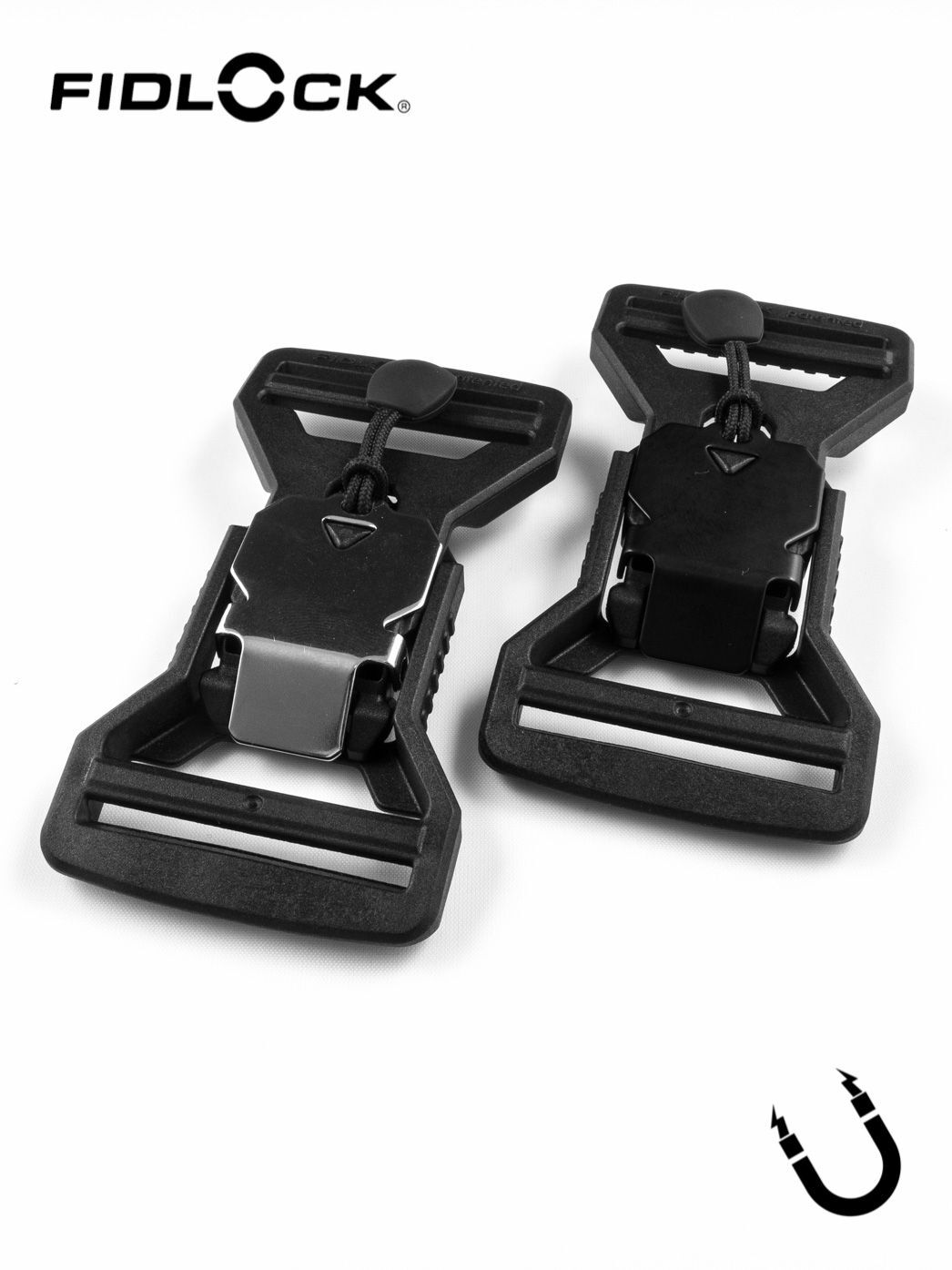 V-BUCKLE 40 LL | magnetische Schnalle, zum beidseitigen Verstellen, 40mm