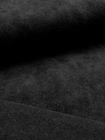 Alcantara, artificial velours-leather, 0,8mm, 220g/sqm, small piece, black