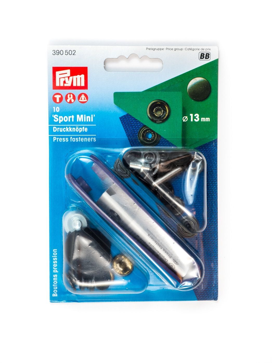 Druckknöpfe Sport+Camping Mini, 13mm, brüniert, Prym 390502