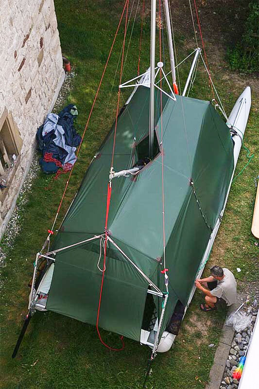 DIY Catamaran Cover Tent from Ripstop Silnylon | extremtextil