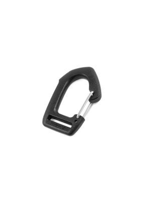 Carabiner-hook with webbing loop, 15mm, Duraflex