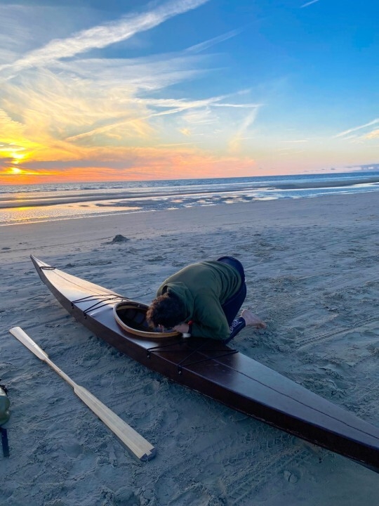 D.I.Y. kayak using the skin-on-frame construction method