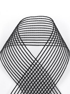 Elastic gridbraid, knitted shirring elastic, soft, 40mm