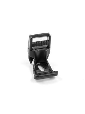 Tent pole foot with side release buckle, 20mm