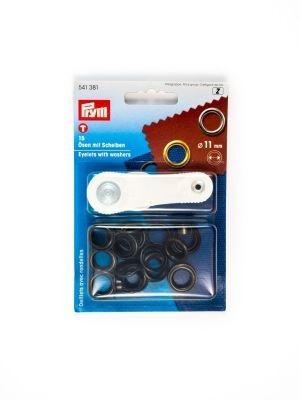 Eyelets with washers, 11mm, Prym 541381 / 541370 / 541371