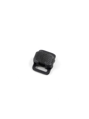 Cord Lock, flat, for 2 cords, with double webbing attachment