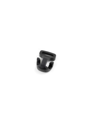 Cord hook, with double hook, with attachment for 10mm webbing, Arrow Hook