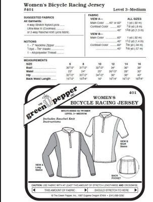 Fahrrad-Jersey-Shirt für Frauen Schnittmuster GP401