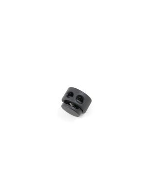 Cord lock, flat, round, for 2 cords, RECYCLING, Duraflex g.Eco®
