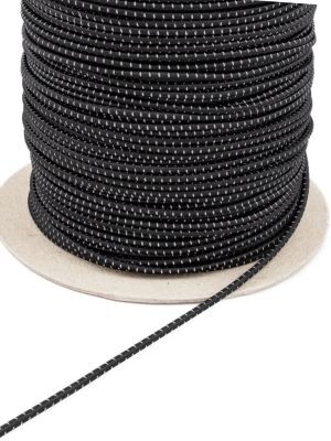Elastic cord with reflex, round, 3mm, strong retraction