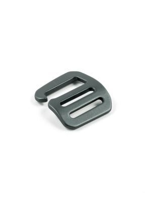 G-buckle webbing-hook, aluminium, rightie, 25mm