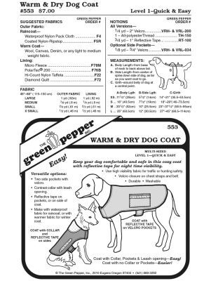Hundemantel Schnittmuster GP553