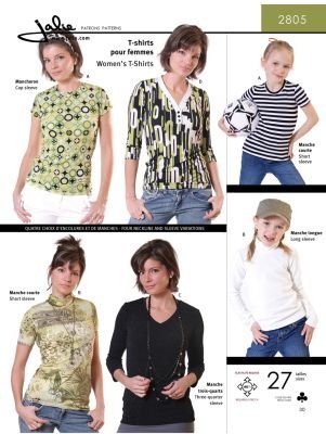 T-Shirt and Longsleeve for girls and women sewing pattern J2805