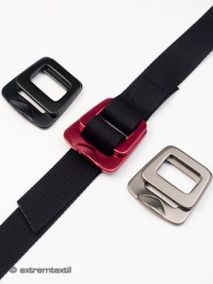 Buckle for webbing, 20mm, 2 parts, aluminium, anodised