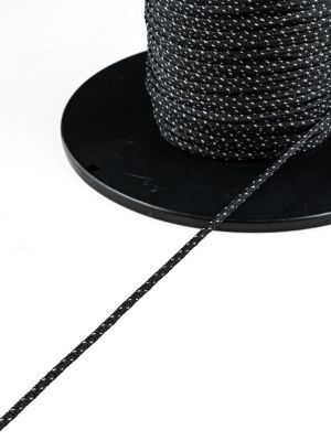 Shoelace-cord, 3mm, reflecting, polyester, 3mm