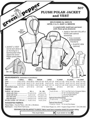 Fleecejacket und vest patterns GP507